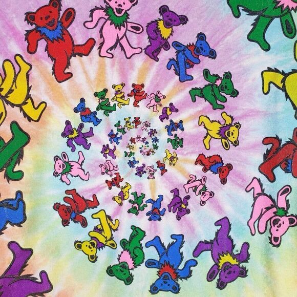 VTG 1995 Liquid Blue Grateful Dead Dancing Bears Tie Dye T-Shirt Size Small S - Picture 5 of 11